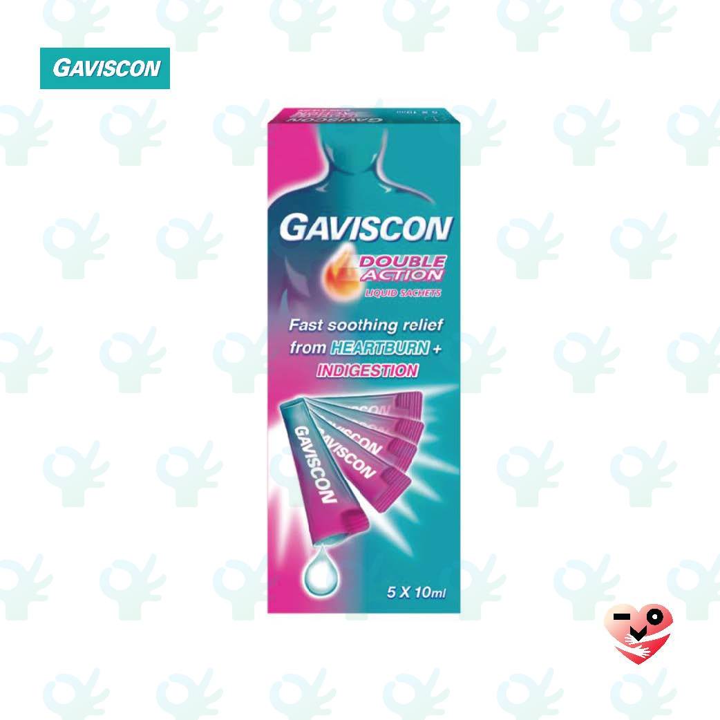 Ofiskita Gaviscon Double Action Liquid Sachet 10ML / 5X10ML